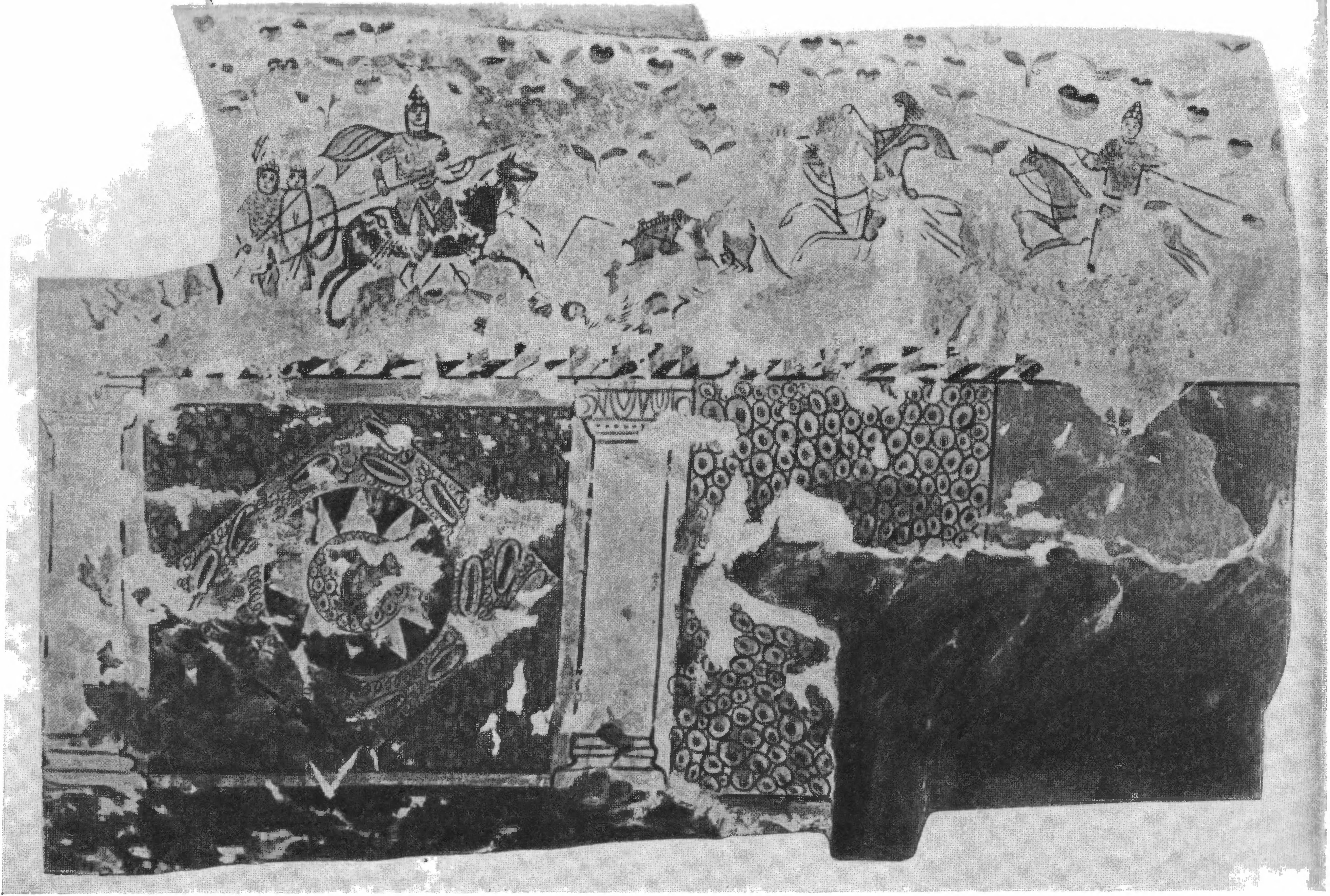 32. Роспись керченского склепа 1872 г. Конный бой