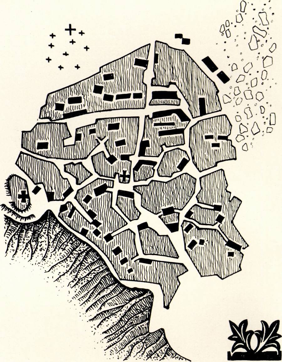 План археологического комплекса Фуны. Поселение, крепость, могильник