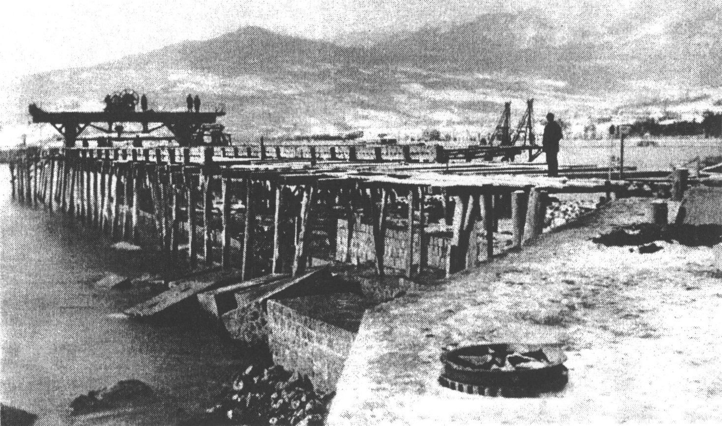 Ялта. Строительство мола. 1889 г. Yalta. Mole construction in 1889
