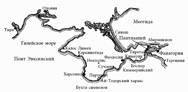 Карта древнего Крыма