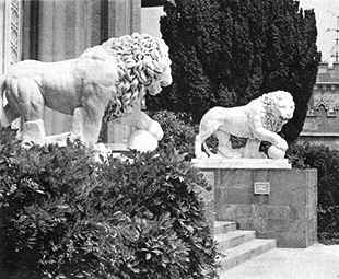 Алупкинский дворец. «Рычащие львы», скульптура Винченцо Боннани