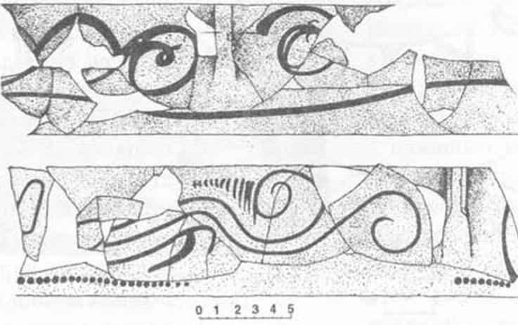 Растительный орнамент на одноручных кубках из Западного некрополя Херсонеса. Раскопки автора
