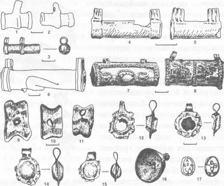Амулеты и апотропеи из погребений некрополя Херсонеса первых веков н. э