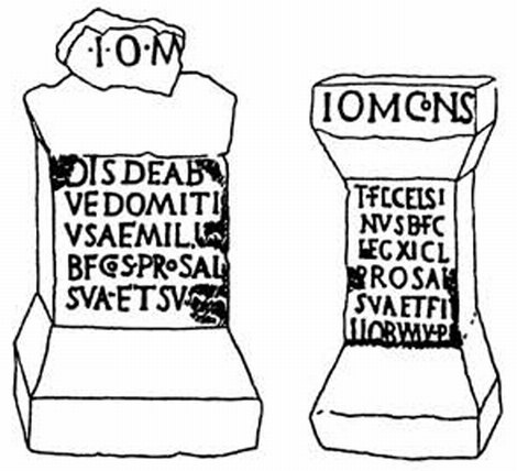 Алтари с посвящениями римским божествам с территории Харакса (по М.И. Ростовцеву)