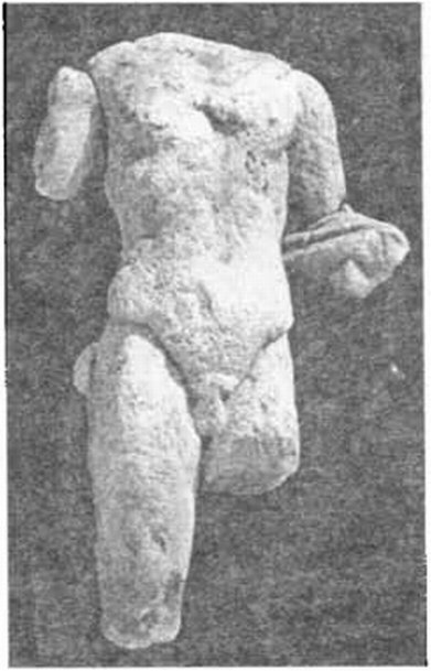 Фрагментированная известняковая статуя из культового комплекса на территории Балаклавы