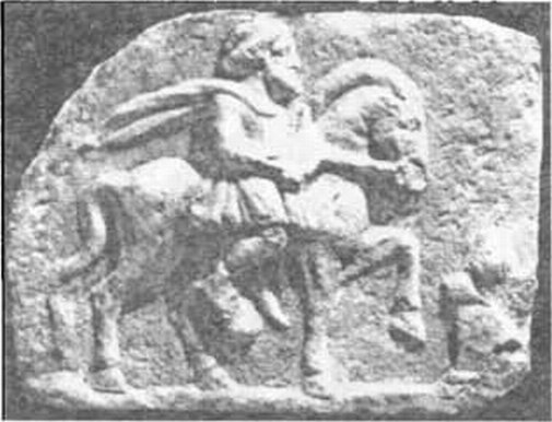 Рельеф с изображением Фракийского всадника из Портового района Херсонеса