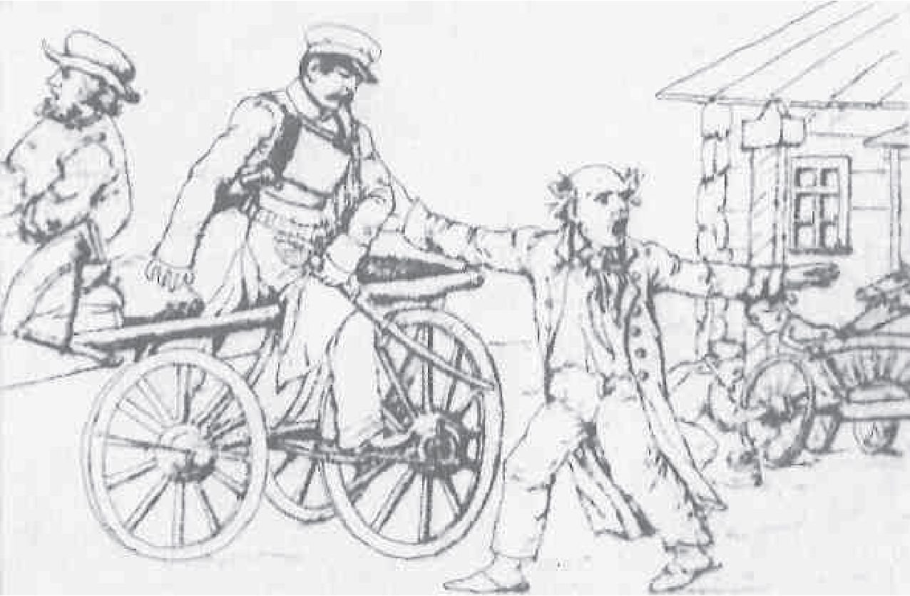 Встреча фельдъегеря на почтовой станции. П.И. Челищев. 1830 год