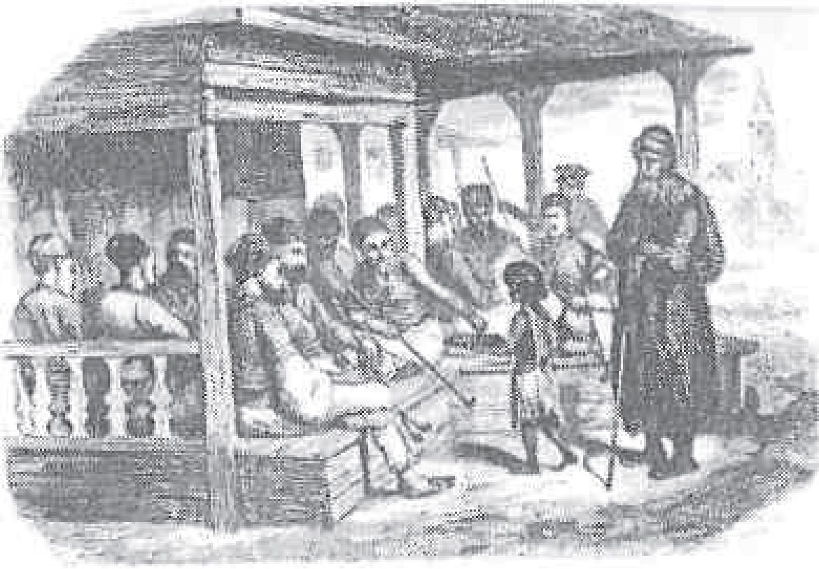 О. Раффе. Татарская кофейня в Байдарах. 1837 г.