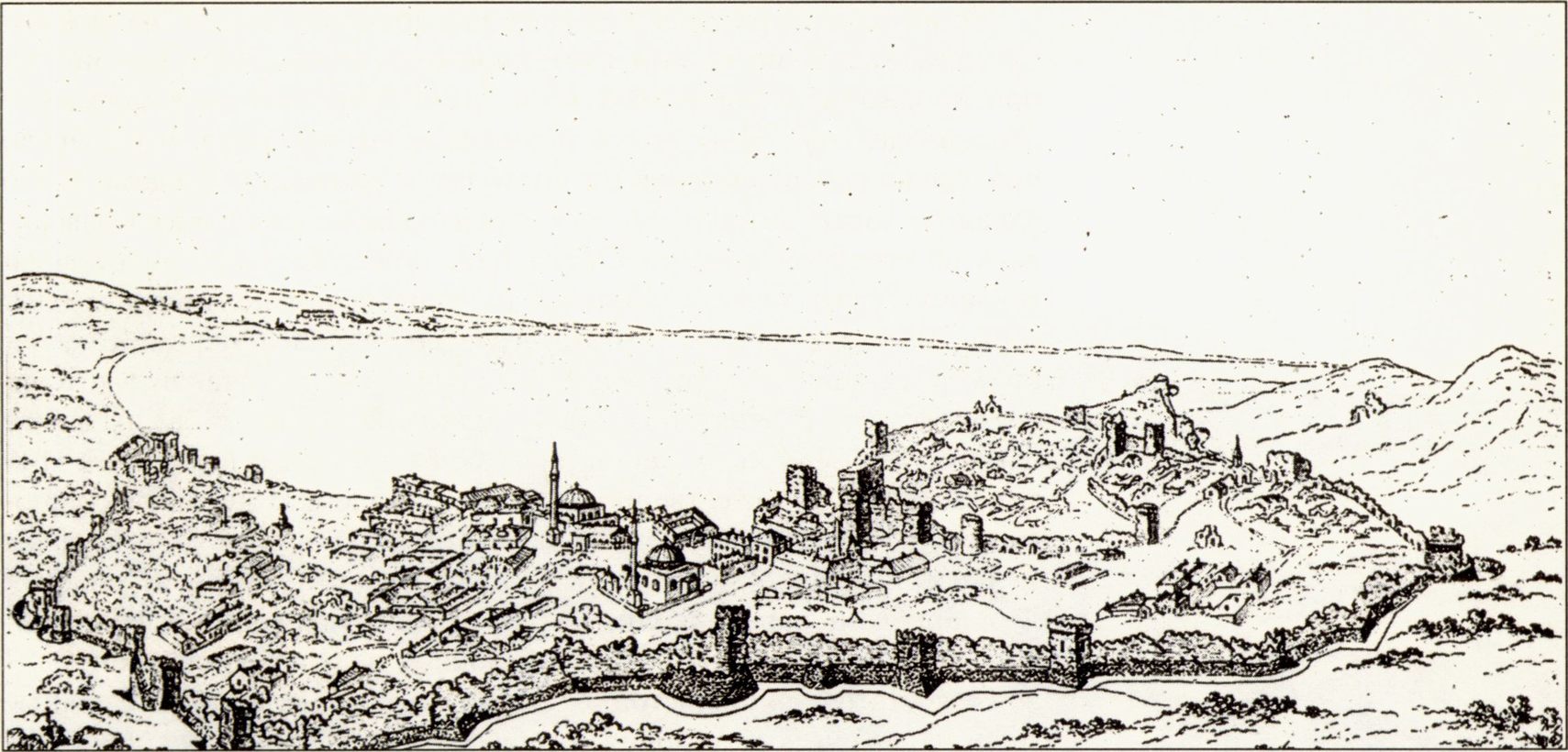 Панорама Каффы конца XVIII — начала XIX вв. Офорт неизвестного художника