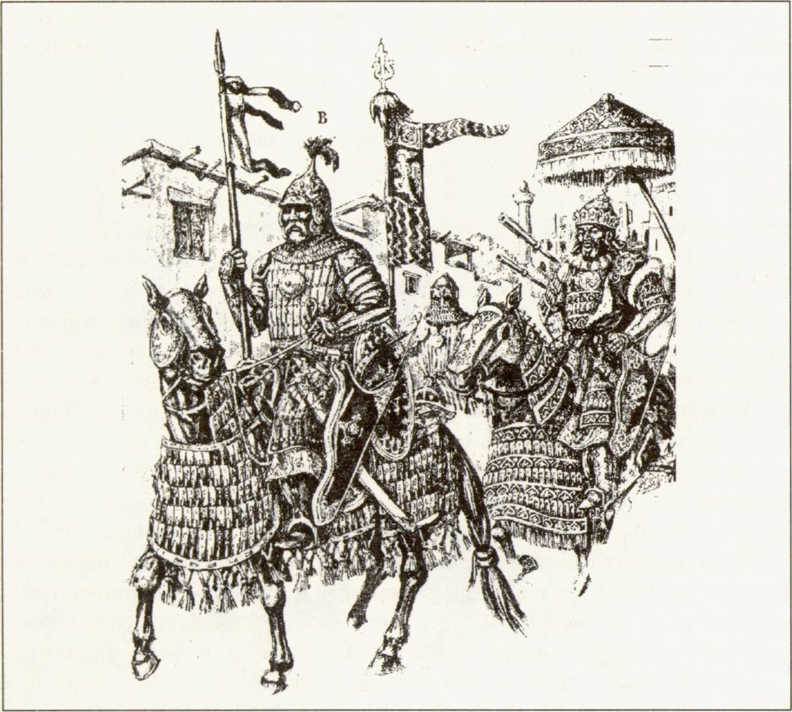 Золотоордынский хан со свитой. XV в. Реконструкция М. Горелика