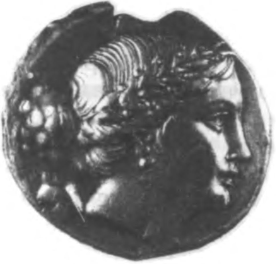 Рис. 10. Богиня Дева. Изображение на серебряной монете конца III в. до н. э. Фото В. Степаненко