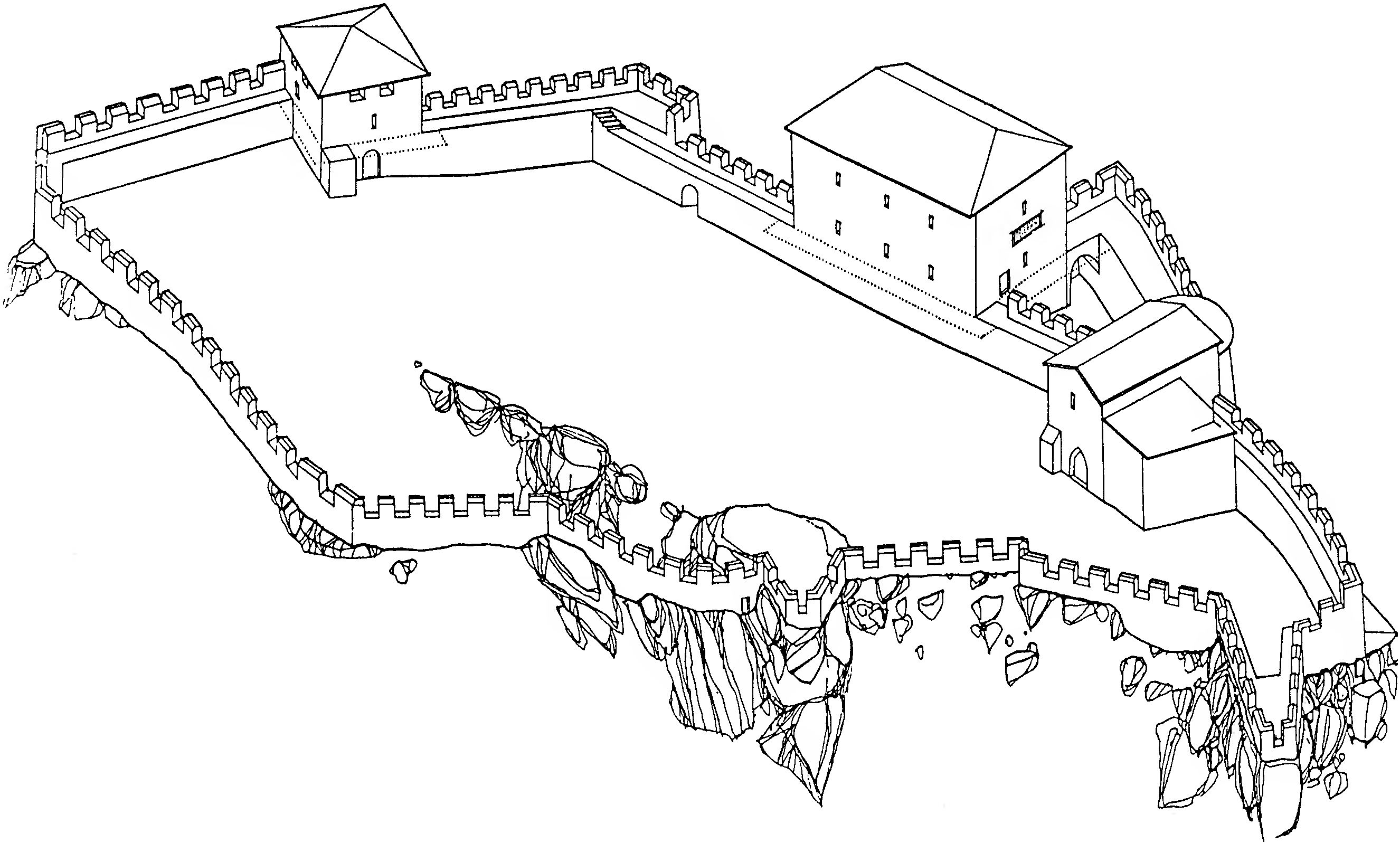 Крепость Нарын кала планировка