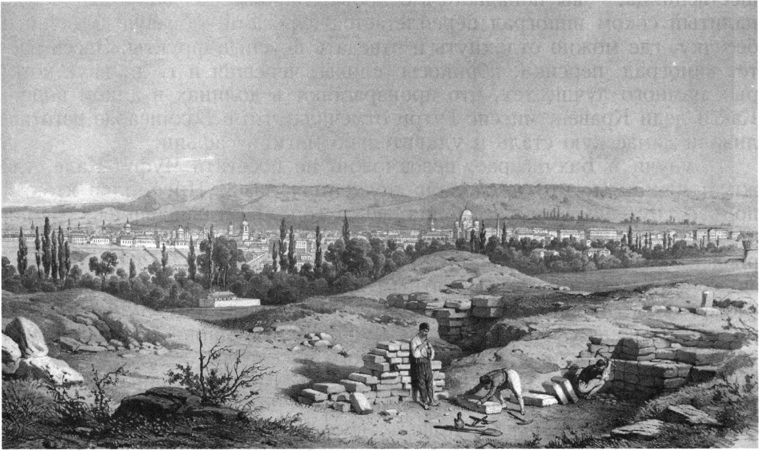 Вид города Симферополя, с восточной стороны, где изволил быть Его Величество Государь Император 27 октября 1855 года