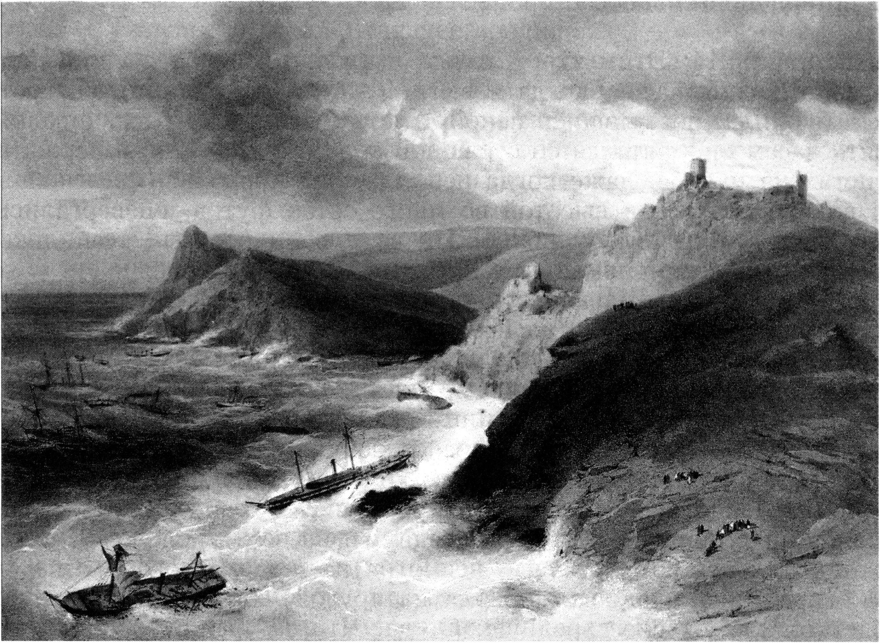 В. Симпсон. Шторм в порту Балаклава 14 ноября 1854 года