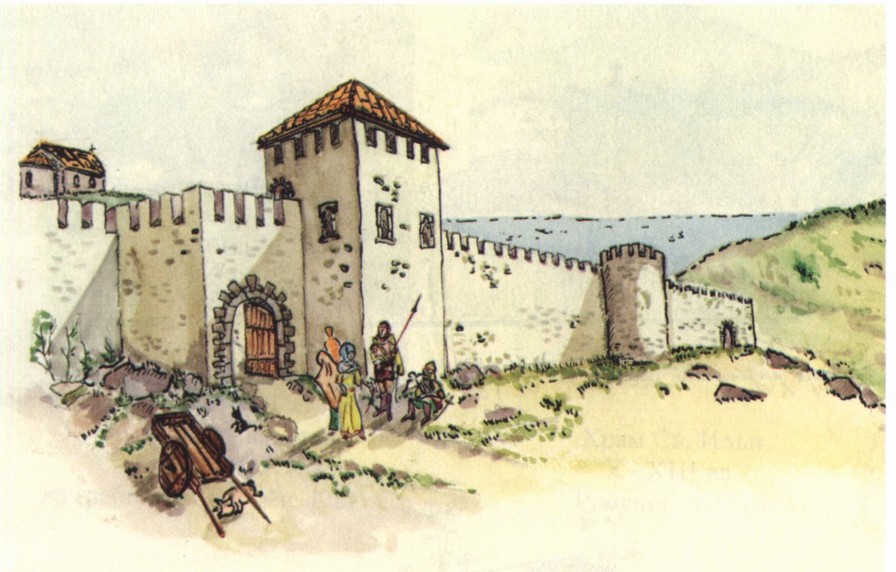 Замок Кок-Кия-Исар. XIII—XV вв. Рисунок автора