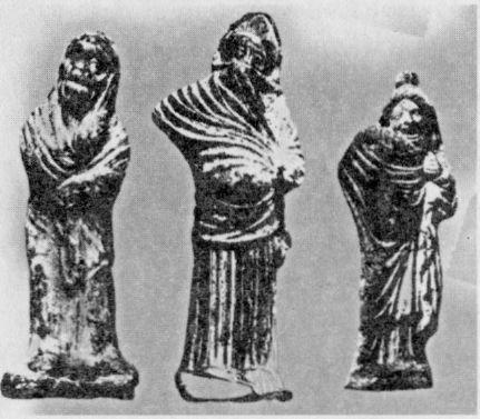 Терракоты актеров в женских костюмах. IV в. до н. э.