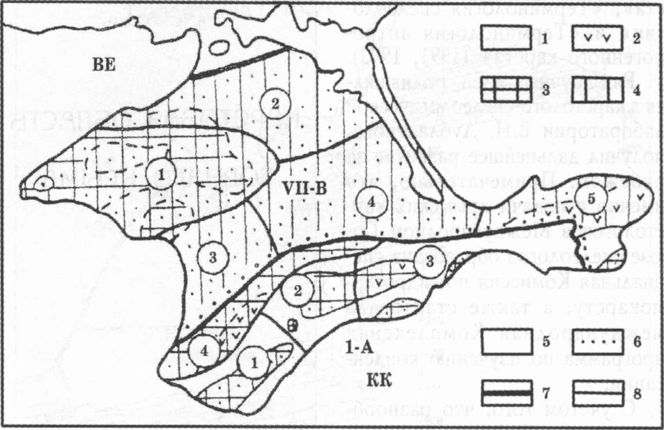 Карта карстологического районирования Крыма (по В.Н. Дублянскому и Г.Н. Дублянской, 1992 г.)