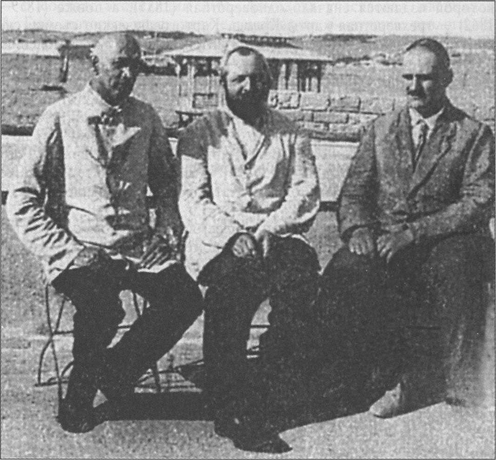 Три директора Севастопольской биологической станции (слева направо): А.А. Остроумов, С.А. Зернов, А. Гольцов (1911 г.)
