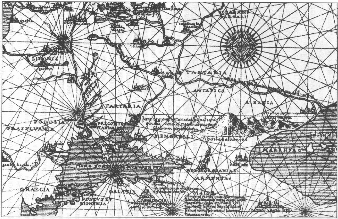 Крым на средневековой карте Б. Агнезе (1525 г.)