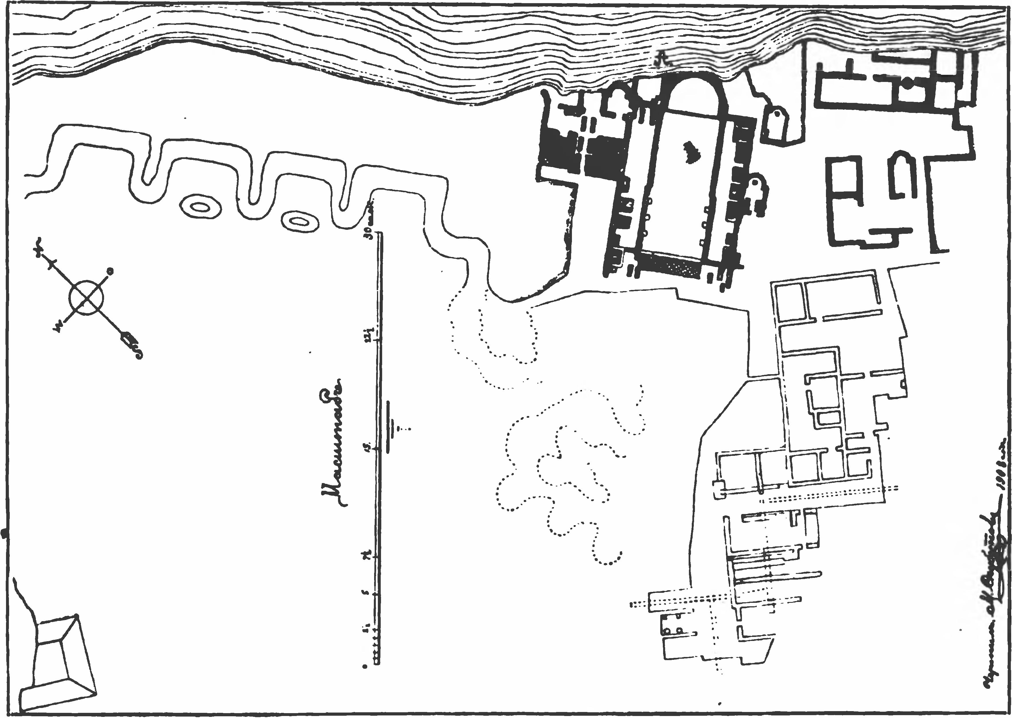 Рис. 36. План раскопок Одесского Общества в 1876 году