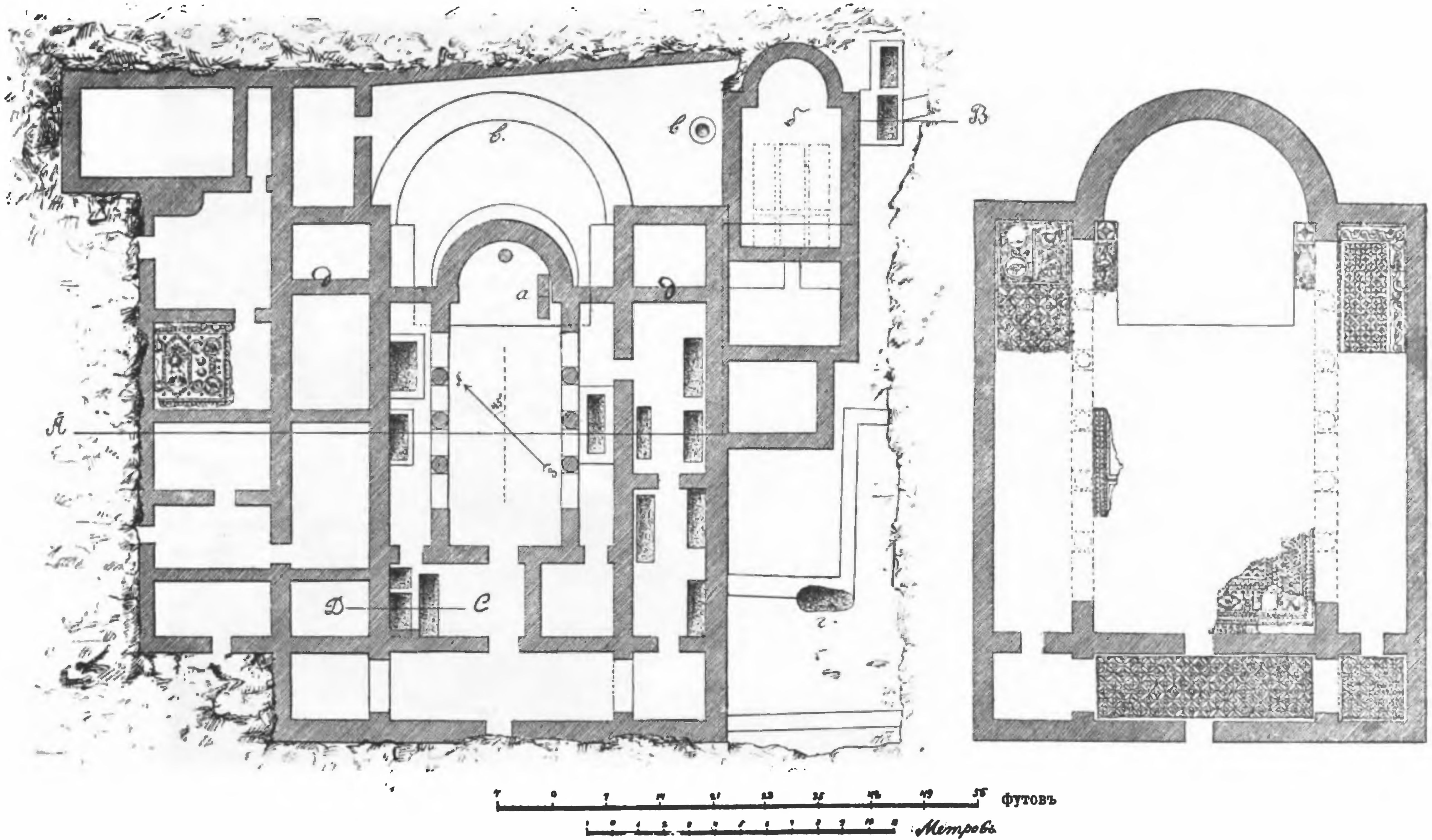 Рис. 61. План юго-западной базилики