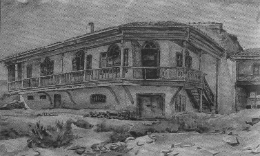 К. Богаевский. Татарский домик с деревянным балконом. 1926
