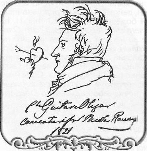 Густав Олизар. 1821 год. Рисунок Н.Н. Раевского-младшего