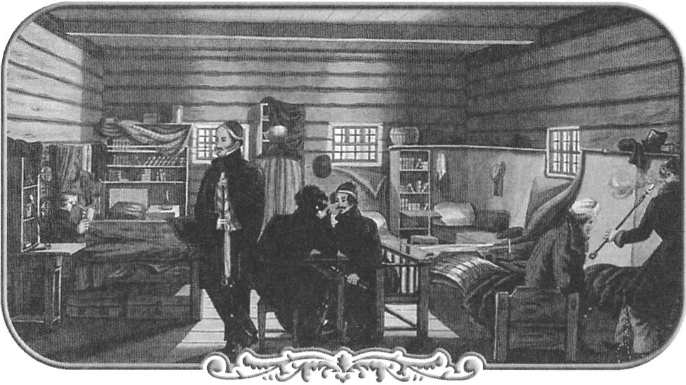 Декабристы в камере Читинского острога. 1828 год. Н.П. Репин
