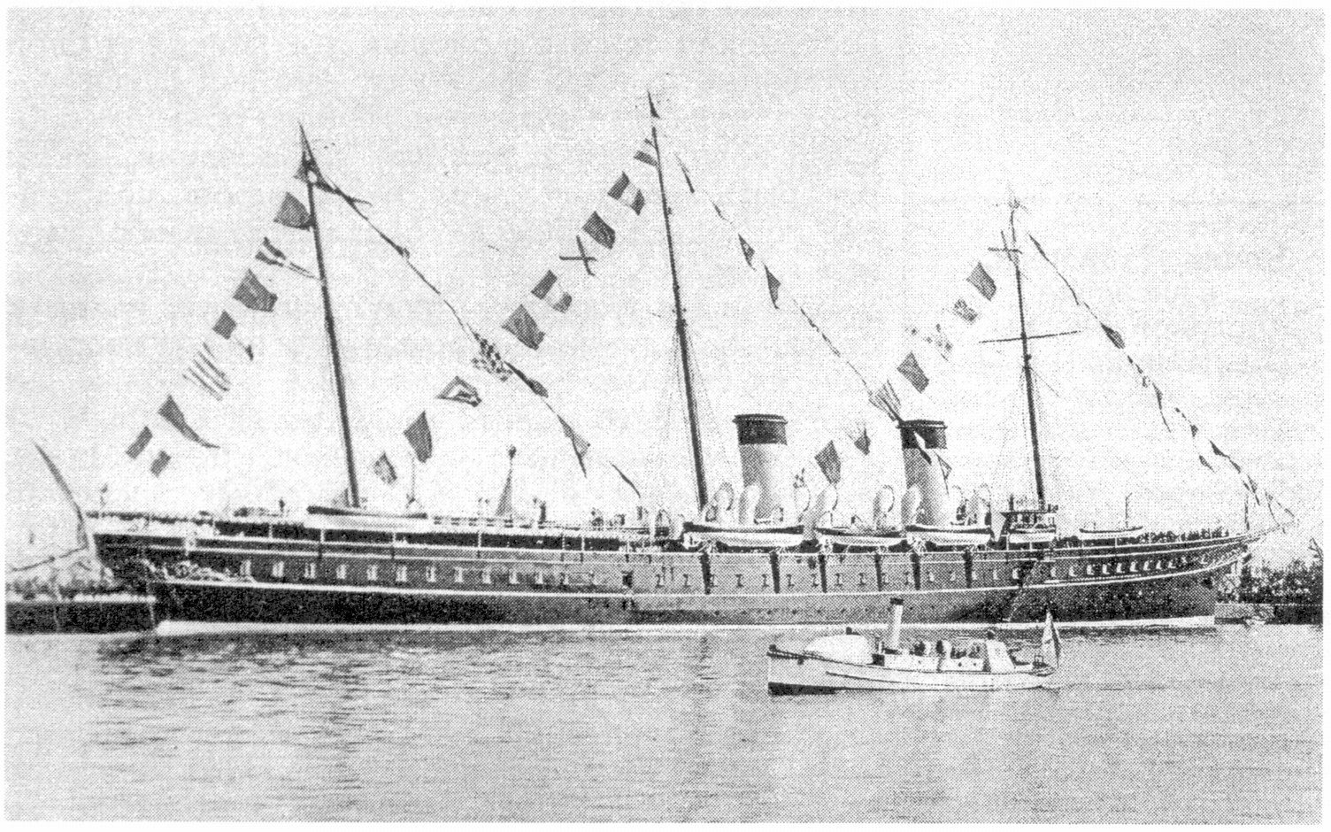 Яхта «Штандарт». Флаги расцвечивания в честь великой княжны Ольги Николаевны. Ноябрь 1913 г