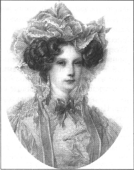 В.И. Гау. Императрица Александра Федоровна (1798—1860). Акварель
