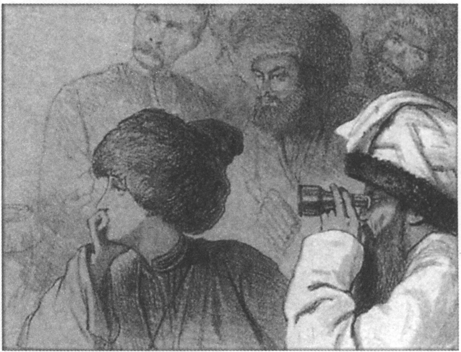 Шамиль с сыном и мюридами в театре