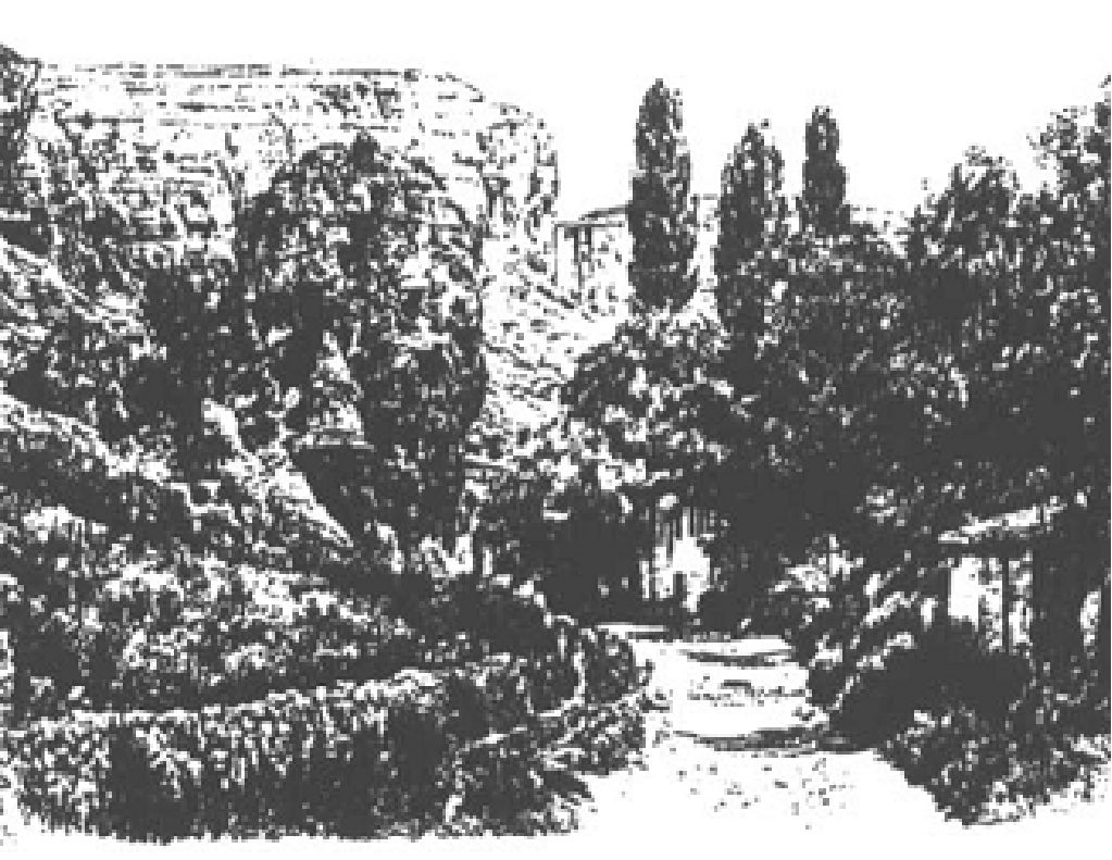 Дорога к Успенскому монастырю. Рисунок Будье