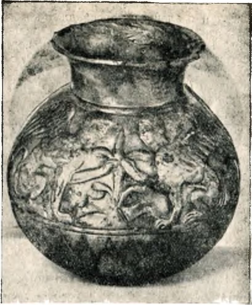 Серебряный сосуд из кургана Солоха, IV в. до н. э.