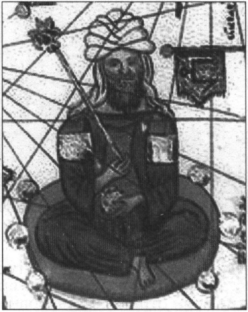 Условный портрет Джанибека в Каталанском атласе, 1375 г.