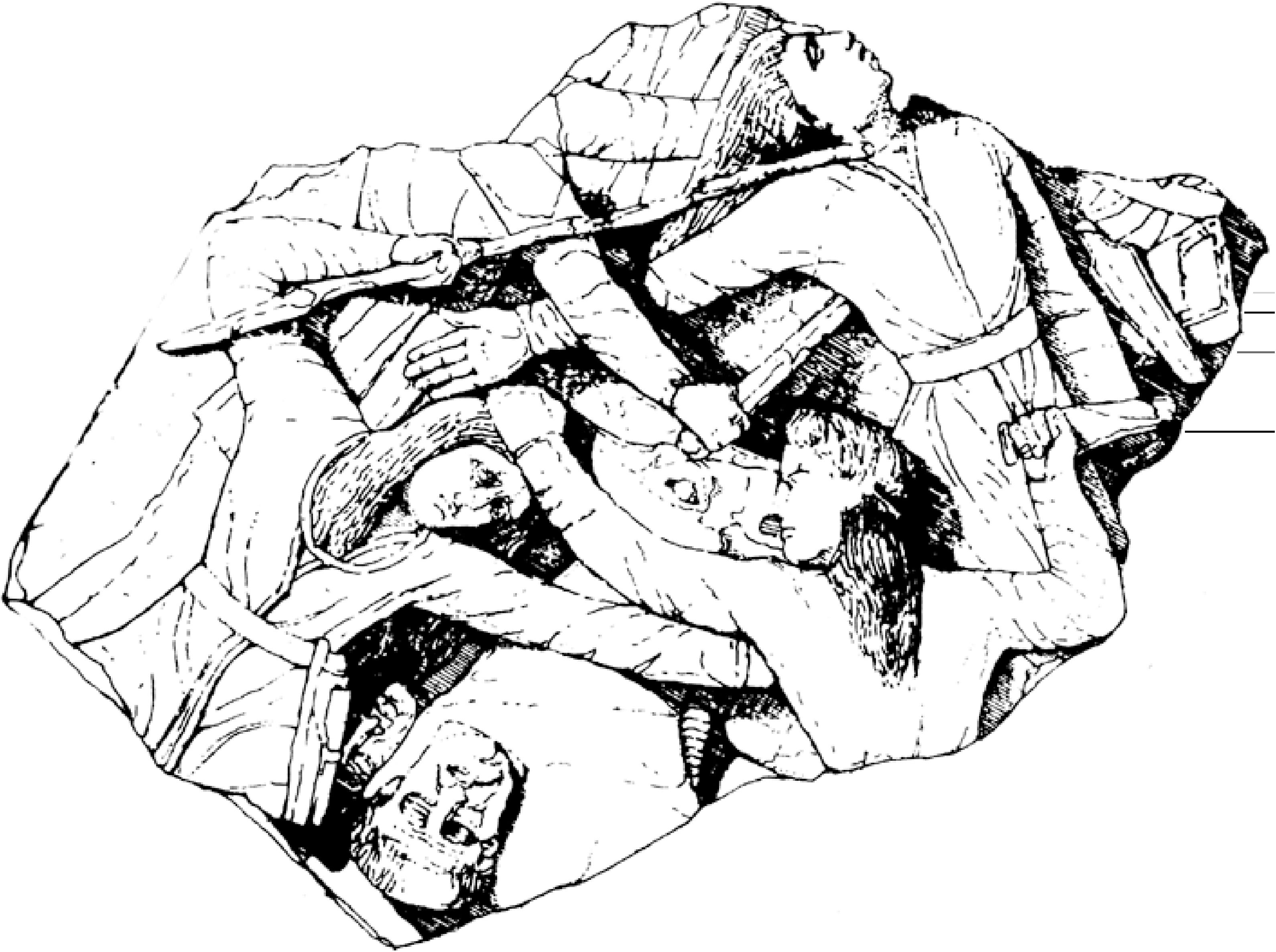 Рис. 26. Таманский рельеф с изображением сражения варваров (амазономахия?)