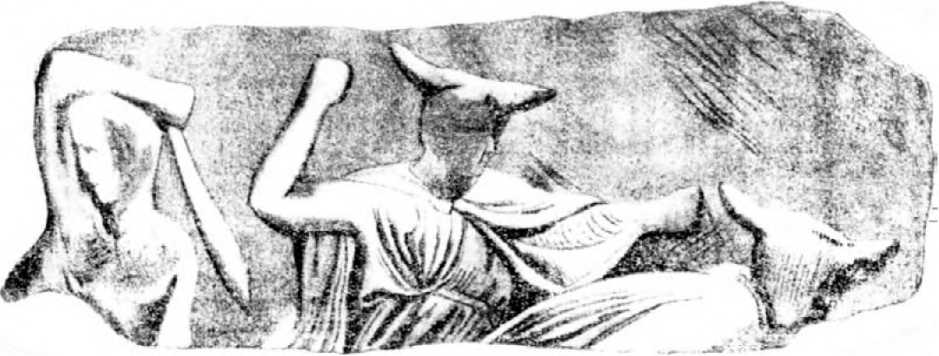 Рис. 36. Рельеф с изображением батальной сцены из Керчи (1828 г.)