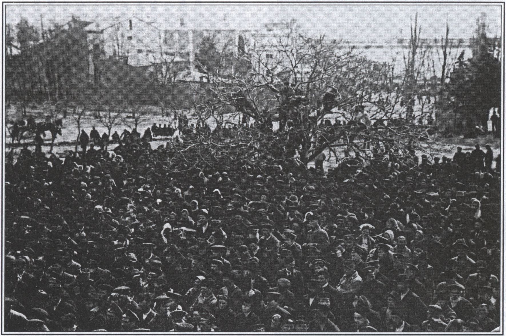 Митинг в Мордвиновском парке после восстания на броненосце «Потемкин». 1905 г. Из фондов ЯИЛМ