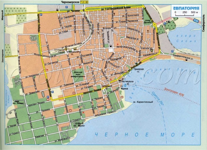 Карта города Евпатория