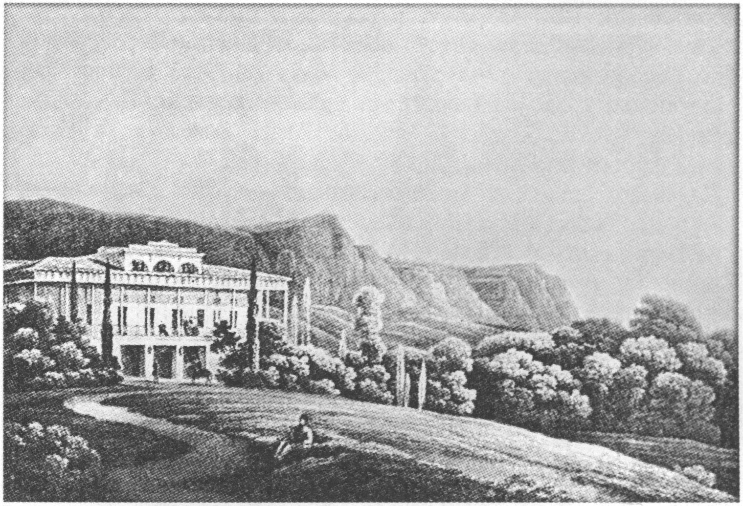 Дом Ришелье в Гурзуфе. С литографии Бигатти. 1836 г
